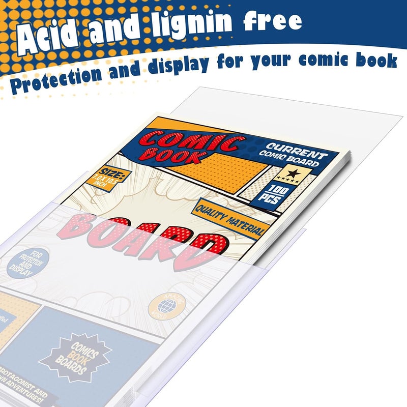 Leffis 200 Count Comic Book Current Size Bags and Boards Transparent Acid-Free and Reusable Comic Book Sleeves for Regular Comics (Bags and Boards X 200PCS) - Image 3
